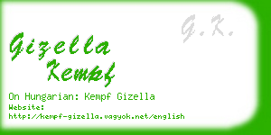 gizella kempf business card